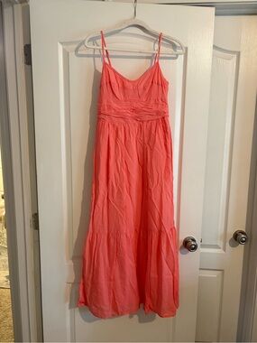Universal Thread Coral Maxi Spaghetti Strap Dress
